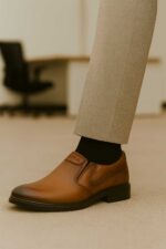 کفش مجلسی چرم طبیعی مردانه مدل هیرو بدون بند-فروشگاه تبریزپا