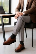 کفش لونا مردانه بدون بند چرم طبیعی، محصول فروشگاه تبریزپا