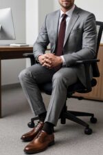 کفش مجلسی چرم طبیعی دیاموند افسری بندی | خرید اقساطی - تصویر 8