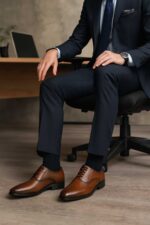 کفش مجلسی چرم طبیعی دیاموند افسری بندی | خرید اقساطی - تصویر 9