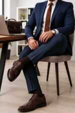 کفش مجلسی مردانه چرم طبیعی دیاموند هشترک بندی-تبریزپا