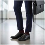 کفش چرم طبیعی هشترک دیاموند بی بند مردانه -رنگ مشکی-فروشگاه تبریزپا