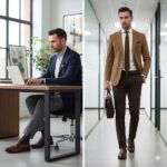 کفش چرم طبیعی هشترک دیاموند بی بند مردانه -رنگ عسلی-فروشگاه تبریزپا