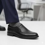 کفش چرمی تابستانی مردانه سانی-رنگ مشکی-فروشگاه تبریزپا