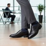 کفش مجلسی مردانه چرم طبیعی وگا هشترک بندی-رنگ مشکی-تبریزپا