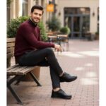 کفش اسپرت آتلانتیس بندی دورنگ اسپرت چرم طبیعی - فروشگاه تبریزپا