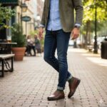 کفش آوا زیگزال بی بند مردانه با رویه چرم طبیعی و طراحی شیک، مناسب استفاده روزمره- فروشگاه تبریزپا