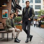 کفش استیل بی بند مردانه با رویه چرم طبیعی و طراحی-تبریزپا