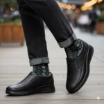 کفش استیل بی بند مردانه با رویه چرم طبیعی و طراحی-تبریزپا