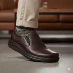 کفش آرچر بی بند مردانه چرم طبیعی-تبریزپا