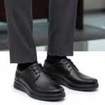 کفش استیل بندی چرمی طبیعی مردانه شیک و مقاوم – فروشگاه تبریزپا