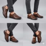 کفش مانا بدون بند مردانه تابستانی چرم طبیعی-محصول فروشگاه تبریزپا