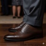 کفش مجلسی چرم طبیعی دیاموند بندی-رنگ قهوه ای- فروشگاه تبریزپا