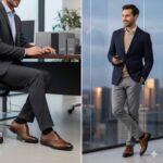 کفش مجلسی چرم طبیعی دیاموند بندی- رنگ عسلی- فروشگاه تبریزپا