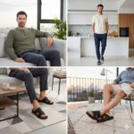 صندل دمپایی تابستانی مردانه چرم طبیعی-برلین-فروشگاه تبریزپا