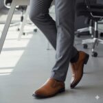 کفش چرم طبیعی مردانه دیاموند سرپنجه- رنگ عسلی-فروشگاه تبریزپا