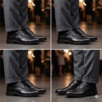 کفش لورنس بندی مردانه چرم طبیعی – رنگ مشکی - فروشگاه تبریزپا