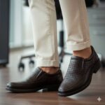 کفش چرمی تابستانی مردانه سانی-رنگ قهوه ای-فروشگاه تبریزپا