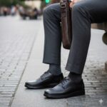 کفش آوا بندی مردانه چرم طبیعی - رنگ مشکی - فروشگاه تبریزپا