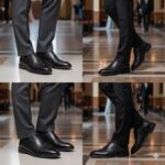 کفش مجلسی مردانه چرم طبیعی وگا هشترک بندی-رنگ مشکی-تبریزپا