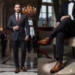 کفش مردانه مجلسی چرم طبیعی دیاموند سرپنجه بندی-رنگ عسلی- فروشگاه تبریزپا