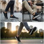 کفش انرژی پلاس نابوک مردانه چرم طبیعی اسپرت – رنگ مشکی - فروشگاه تبریزپا