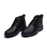 پوتین مردانه چرم بندینیویورک-مشکی-تبریزپا