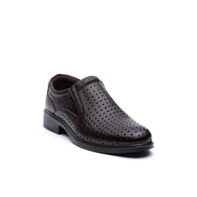 کفش چرمی تابستانی مردانه نمای جلو-تبریزپا