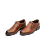 کفش مجلسی مردانه چرم آوالون بدون بند-رنگ عسلی-فروشگاه تبریزپا