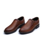 کفش مجلسی مردانه چرم نئو بی بند-قهوه ای-تبریزپا