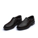 کفش مجلسی مردانه چرم نئو س بی بند-قهوه ای-تبریزپا