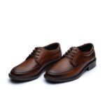 کفش مردانه مجلسی چرم آریو بندی-قهوه ای-تبریپا