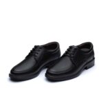 کفش مردانه مجلسی چرم آریو بندی-مشکی-تبریپا