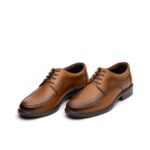 کفش مردانه مجلسی چرم آریو بندی-عسلی-تبریپا