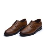 کفش نایسین بندی مردانه چرم طبیعی – رنگ عسلی - فروشگاه تبریزپا