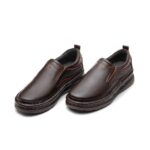 کفش کلارک اوشن بی بند چرم طبیعی – رنگ قهوه ای - محصول فروشگاه تبریزپا