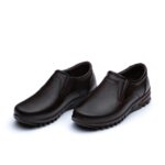 کفش آفلیکس بی بند چرم طبیعی - رنگ قهوه ای - فروشگاه تبریزپا