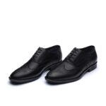 کفش مجلسی مردانه چرم دیاموند هشترک بندی مشکی-تبریزپا