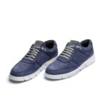 کفش انرژی نابوک بندی مردانه چرم طبیعی اسپرت – رنگ سرمه ای - فروشگاه تبریزپا