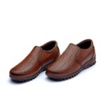 کفش فلیکس تابستانی بی بند مردانه چرم طبیعی – کفش چرمی تابستانی شبک و راحت-تبریزپا